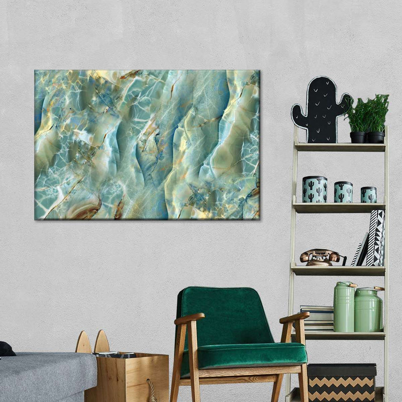 Abstract Green Marble Surface Wall Art