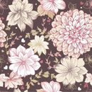 Pink and Beige Floral Wallpaper