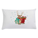 Personalized Reindeer Kids Christmas Sleeping Pillowcase