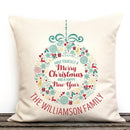 Custom Merry Christmas And A Happy New Year Canvas Pillow Cover