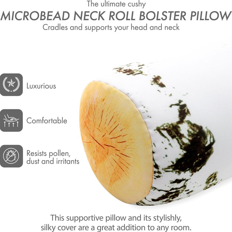 Microbead Bolster Neck Roll Pillow - Silky Feel