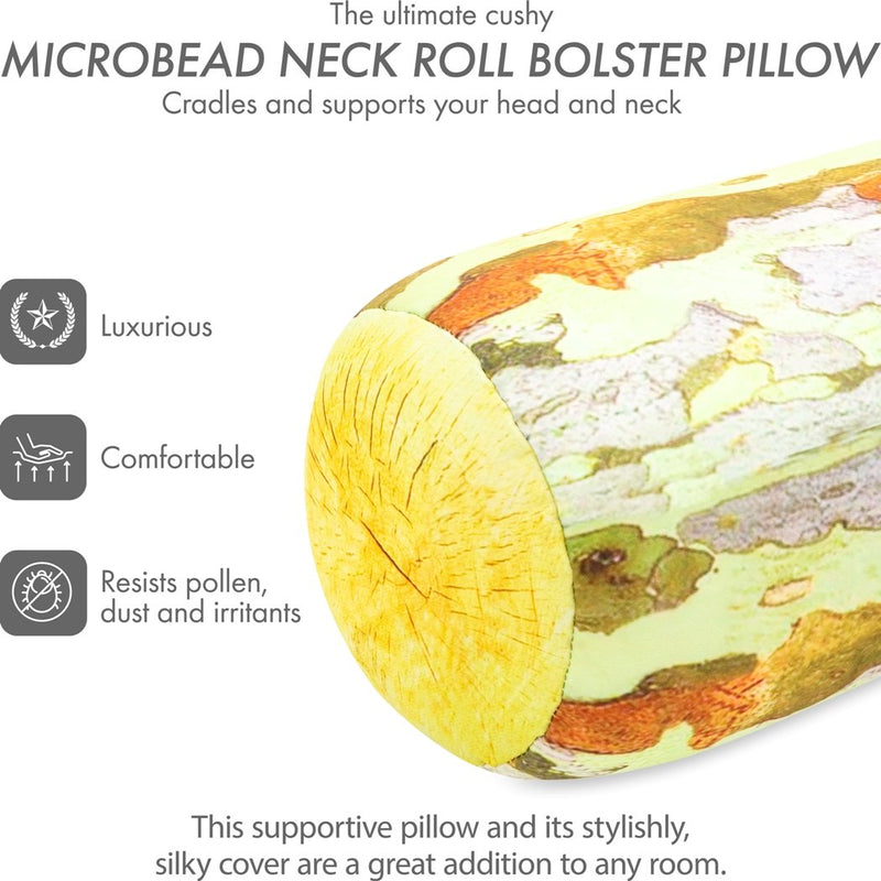 Microbead Bolster Neck Roll Pillow - Silky Feel