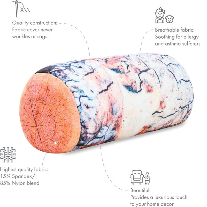 Microbead Bolster Neck Roll Pillow - Silky Feel