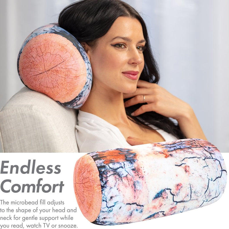 Microbead Bolster Neck Roll Pillow - Silky Feel