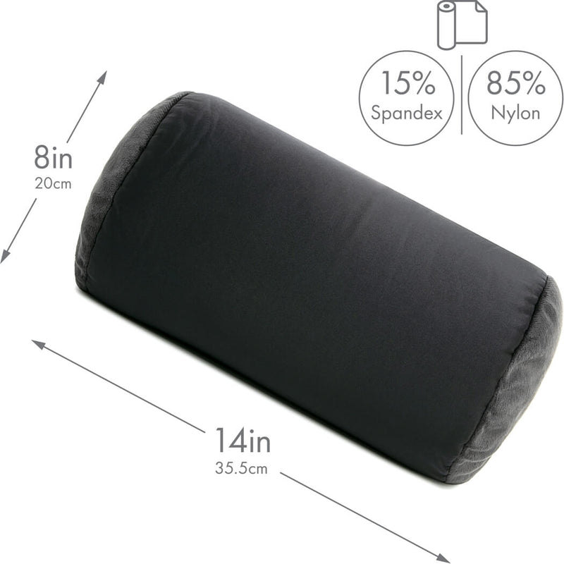 Microbead Squishy Bolster Neck Roll Pillow - Silky Feel, 14" x 8" x 8"