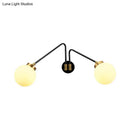 Mid century black & brass opal glass sconce bedroom e26 e27 light