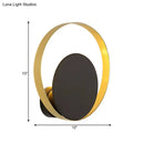 Mid century black & gold circle sconce – bedroom wall light