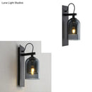 DecorBites™ Mid-Century Black Wall Sconce with Dual Dome Glass Shade for Living Room, 1 Bulb Fixture