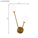 Brass Opaline Wall Light