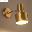 DecorBites™ Mid-Century Home Wall Lighting: Gold 1-Head Down Lighting Wall-Mounted Fixture with Mental Cage