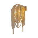 Mid century gold & silver stacked tassel wall lamp bedroom sconce