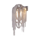 Mid century gold & silver stacked tassel wall lamp bedroom sconce