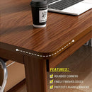 Mid-Century Minimalist Long Desk for Home Office Use