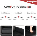 Mid Century Modern Black Loveseat Sofa for Small Spaces