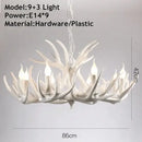 Mid century modern golden antler chandelier dining room light