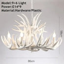 Mid century modern golden antler chandelier dining room light