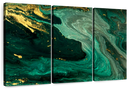 Green And Gold Abstract Wall Art