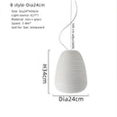 Milky white glass whorls cocoon pendant light for dining room