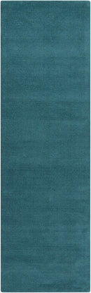 Brockton Solid Teal Wool  Rug