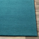 Brockton Solid Teal Wool  Rug