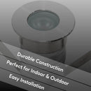 Mini Milk Cap In-Ground Well LED Light Fixture 3W 2700K 12-24V DC Input