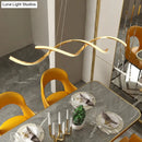 DecorBites™ Minimalist Aluminum Wave Shaped Pendant Light - Adjustable Cord, LED Island Lighting