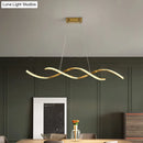DecorBites™ Minimalist Aluminum Wave Shaped Pendant Light - Adjustable Cord, LED Island Lighting