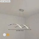 DecorBites™ Minimalist Aluminum Wave Shaped Pendant Light - Adjustable Cord, LED Island Lighting