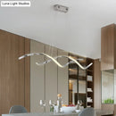 DecorBites™ Minimalist Aluminum Wave Shaped Pendant Light - Adjustable Cord, LED Island Lighting