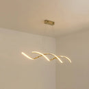 DecorBites™ Minimalist Aluminum Wave Shaped Pendant Light - Adjustable Cord, LED Island Lighting