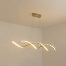 DecorBites™ Minimalist Aluminum Wave Shaped Pendant Light - Adjustable Cord, LED Island Lighting