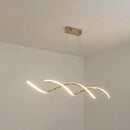 DecorBites™ Minimalist Aluminum Wave Shaped Pendant Light - Adjustable Cord, LED Island Lighting