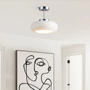 Minimalist amber glass copper led ceiling light for hallway