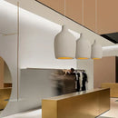 Minimalist beige cement chandelier light for living room