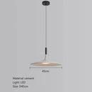 Minimalist beige cement ufo led pendant light for dining room