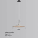 Minimalist beige cement ufo led pendant light for dining room