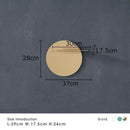 Minimalist beige round metal wall storage shelf for living room