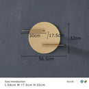 Minimalist beige round metal wall storage shelf for living room