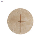Minimalist beige travertine led wall lights bedroom stone clock