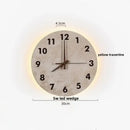 Minimalist beige travertine led wall lights bedroom stone clock