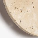 Minimalist beige travertine led wall lights bedroom stone clock