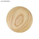 Minimalist beige wood circle led bulb wall sconce parlor light