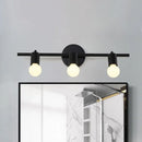 Minimalist black 3-arm vanity light fixture bathroom bare bulb light