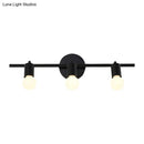 Minimalist black 3-arm vanity light fixture bathroom bare bulb light