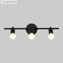 Minimalist black 3-arm vanity light fixture bathroom bare bulb light