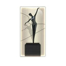 Minimalist black abstract figure luminous canvas wall lamp living room
