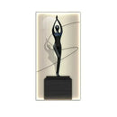 Minimalist black abstract figure luminous canvas wall lamp living room