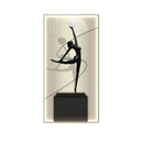 Minimalist black abstract figure luminous canvas wall lamp living room