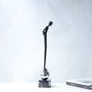 Minimalist black abstract thinker metal figurine living room decor