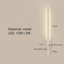 Minimalist black adjustable angle wall lamp bedroom reading sconce